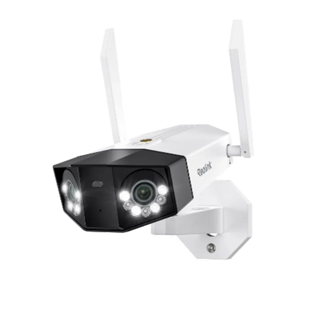 Camera supraveghere wireless cu lentila duala IP WiFi 6 Reolink Duo 3 W750, 8+8 MP, IR 30 m, 2.8 mm, 180 grade, slot card, microfon si difuzor, detectie miscare/om/animal, auto-tracking, sirena, vizualizare de pe telefon, IP67