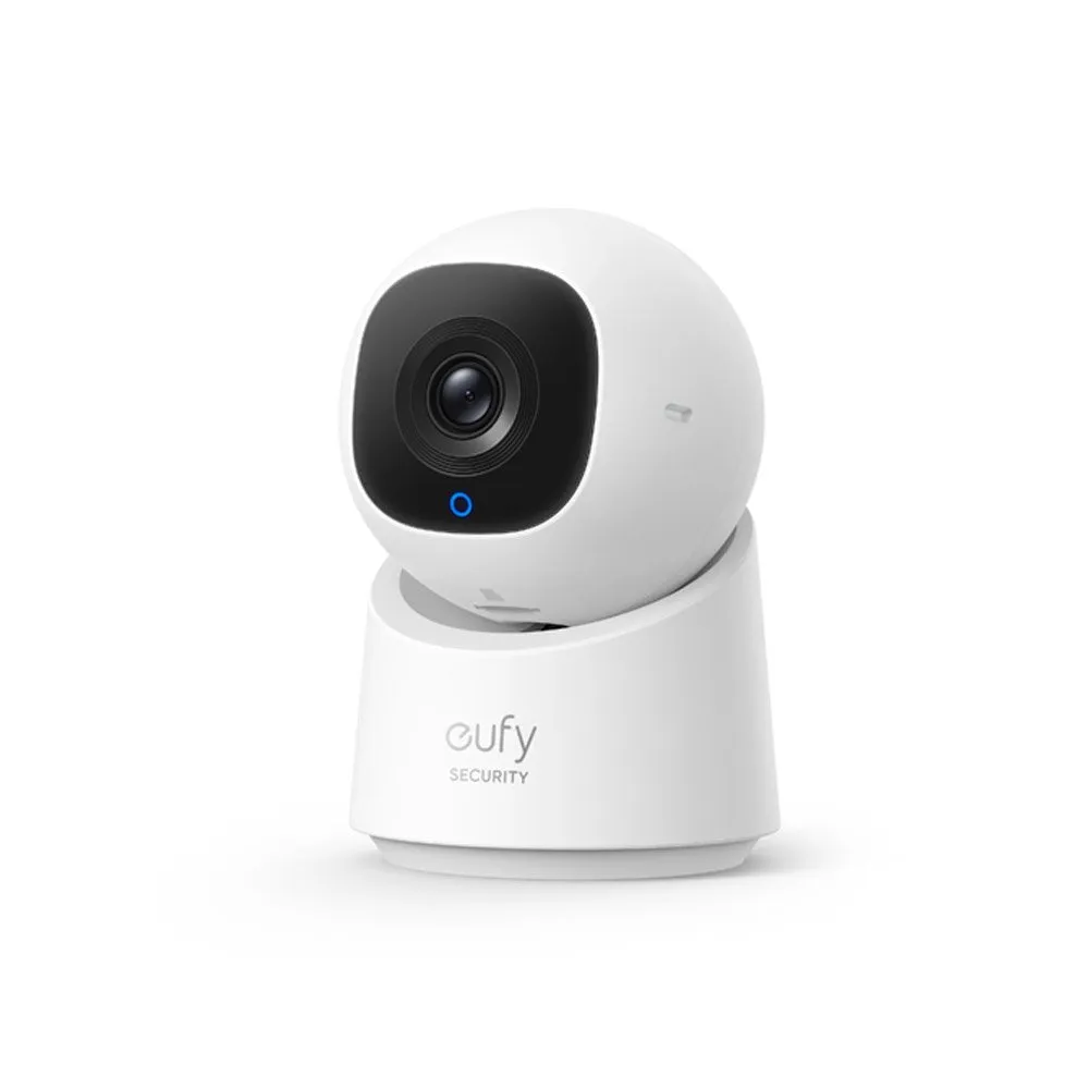 Camera supraveghere wireless rotativa IP Dome WiFi Eufy C220, 2 MP, IR / lumina alba 12 m, microfon si difuzor, autotracking, slot card