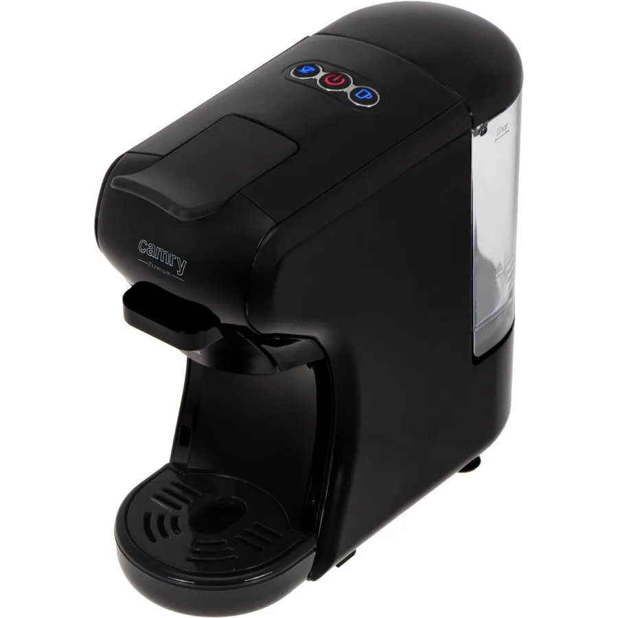 CAMRY Espressor Camry CR 4414bb, 1450 W, 19 bari, rezervor apa 0.6 L, multi-capsule, 9 adaptoare, Negru
