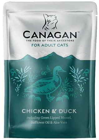 CANAGAN Plic hrană umedă pentru pisici, cu Pui şi Raţă 85g