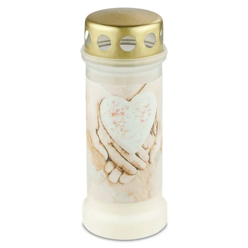 Candela Alba Bolsius Nr. 6 cu Capac Inima