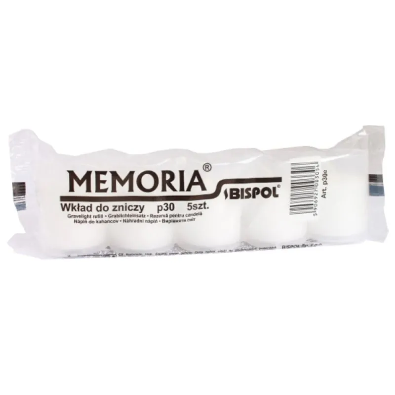 Candela Alba Tip Rezerva Bispol, 5 Bucati, 10 Ore