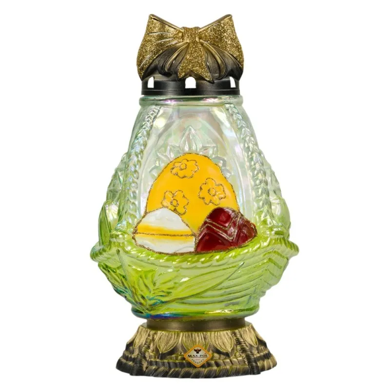 Candela Cos-Ou cu Funda, Pictata Manual, din Sticla
