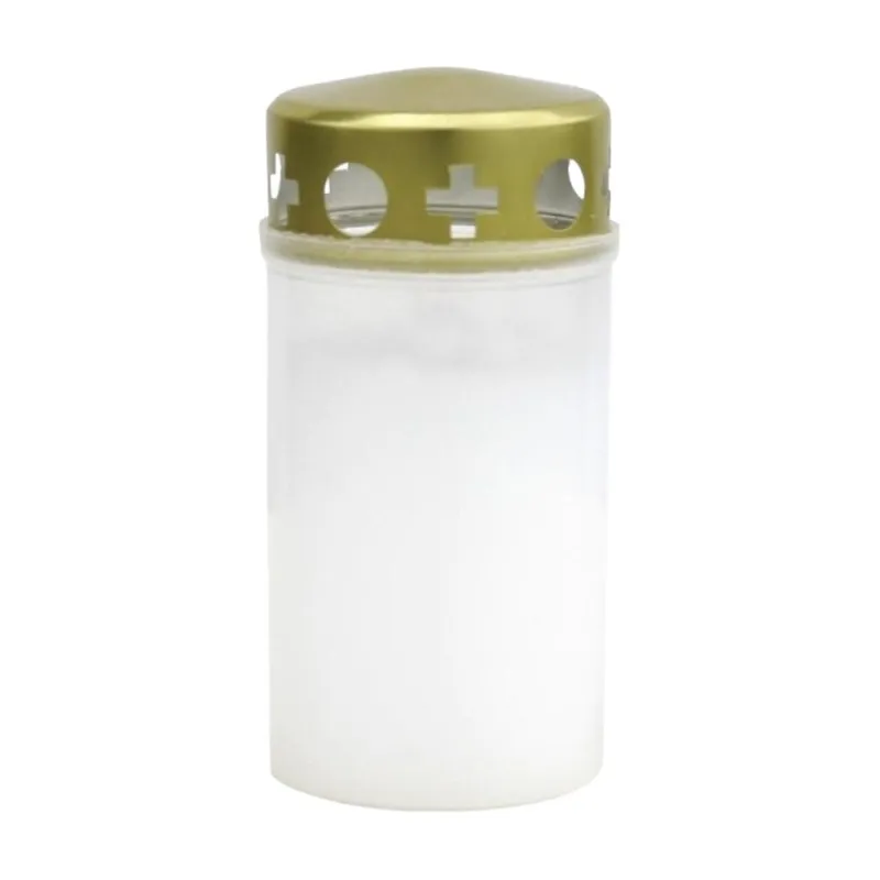 Candela din Plastic cu Capac, Alba