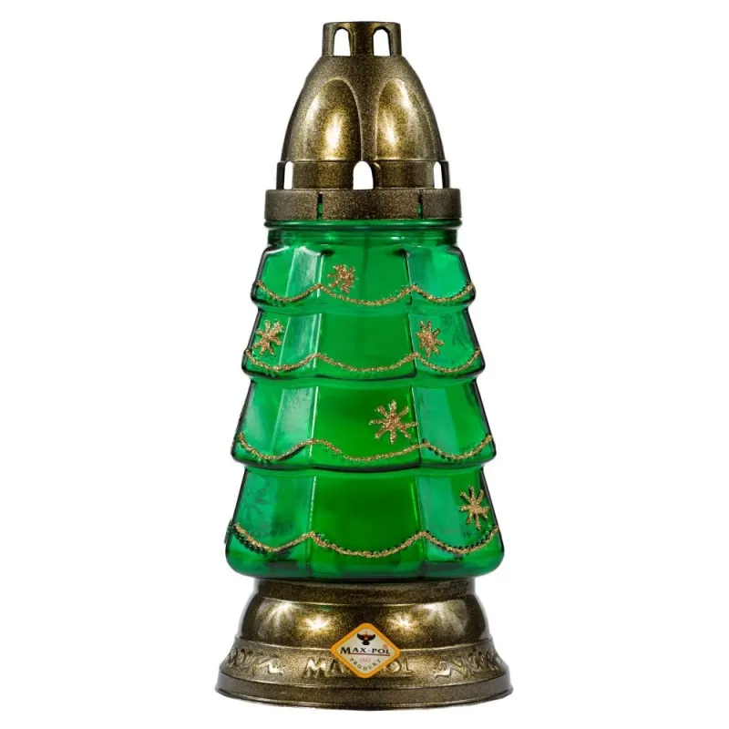 Candela din Sticla Brad cu Stelute