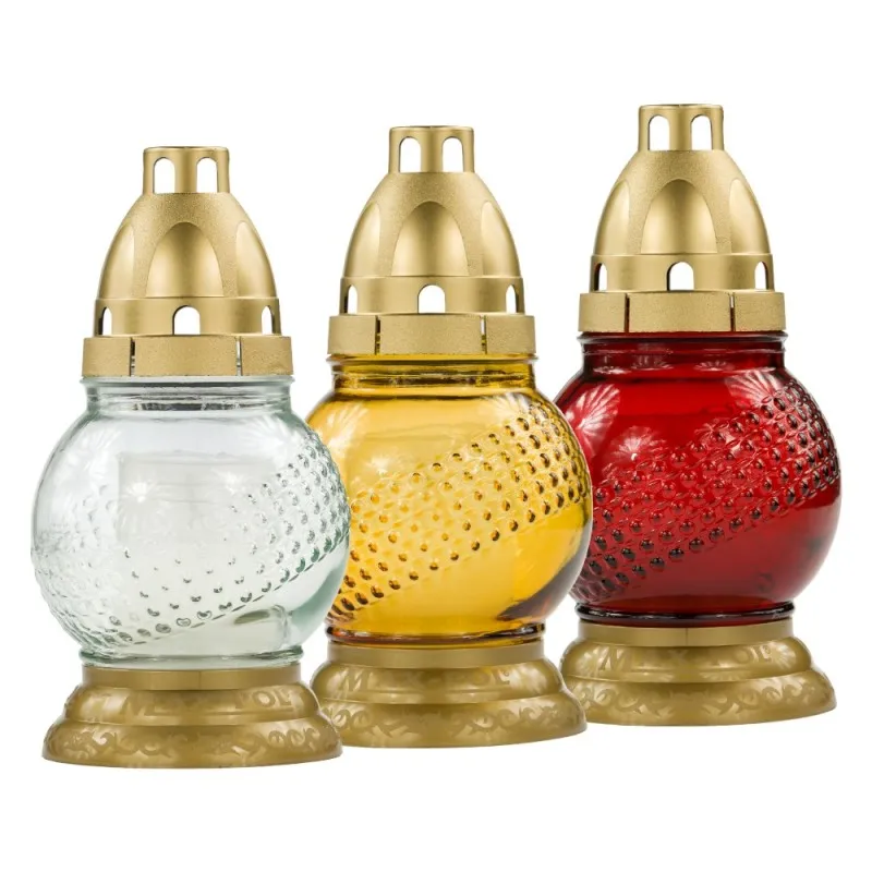 Candela din Sticla, Diverse Culori, 1 Bucata