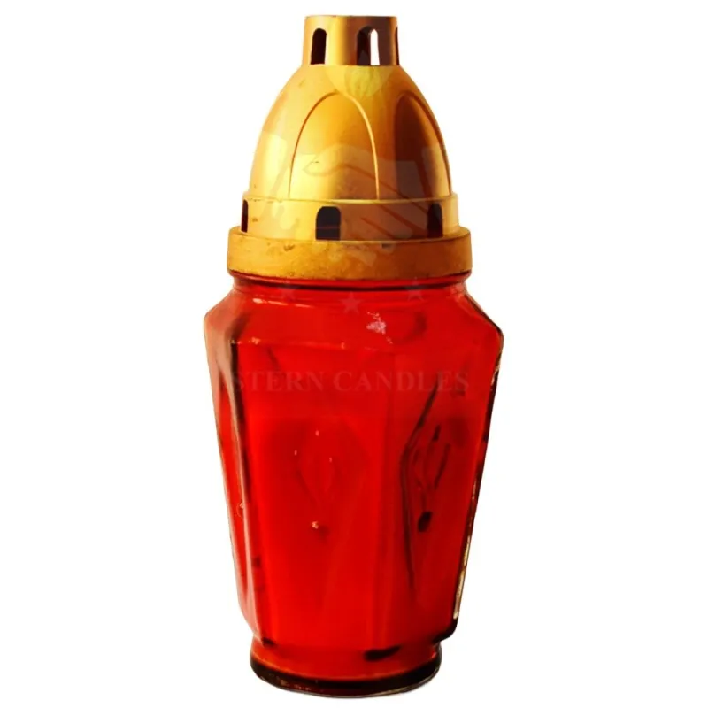 Candela din Sticla Rosu, 20 Ore