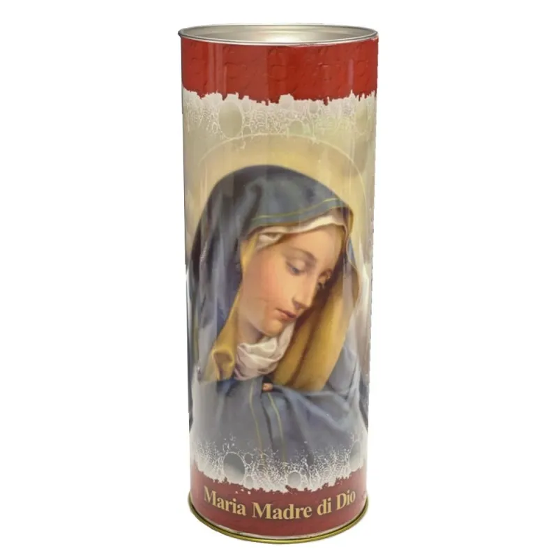 Candela Ecologica cu Capac Anti-Vant Madonna, 120 Ore