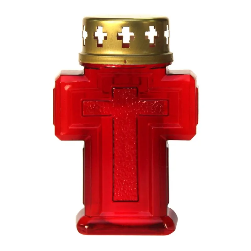 Candela in Forma de Cruce Rosu, 15 Ore