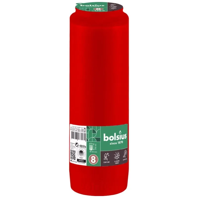 Candela Rezerva Nr.13,  Bolsius, Rosu, 170 Ore