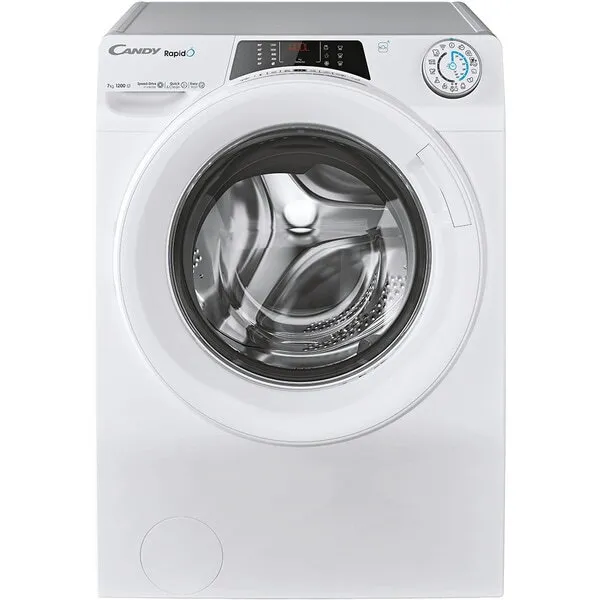 CANDY Masina de spalat rufe frontala slim CANDY RO4 1274DWMT/1-S, Wi-Fi, 7 kg, 1200rpm, Clasa A, Alb