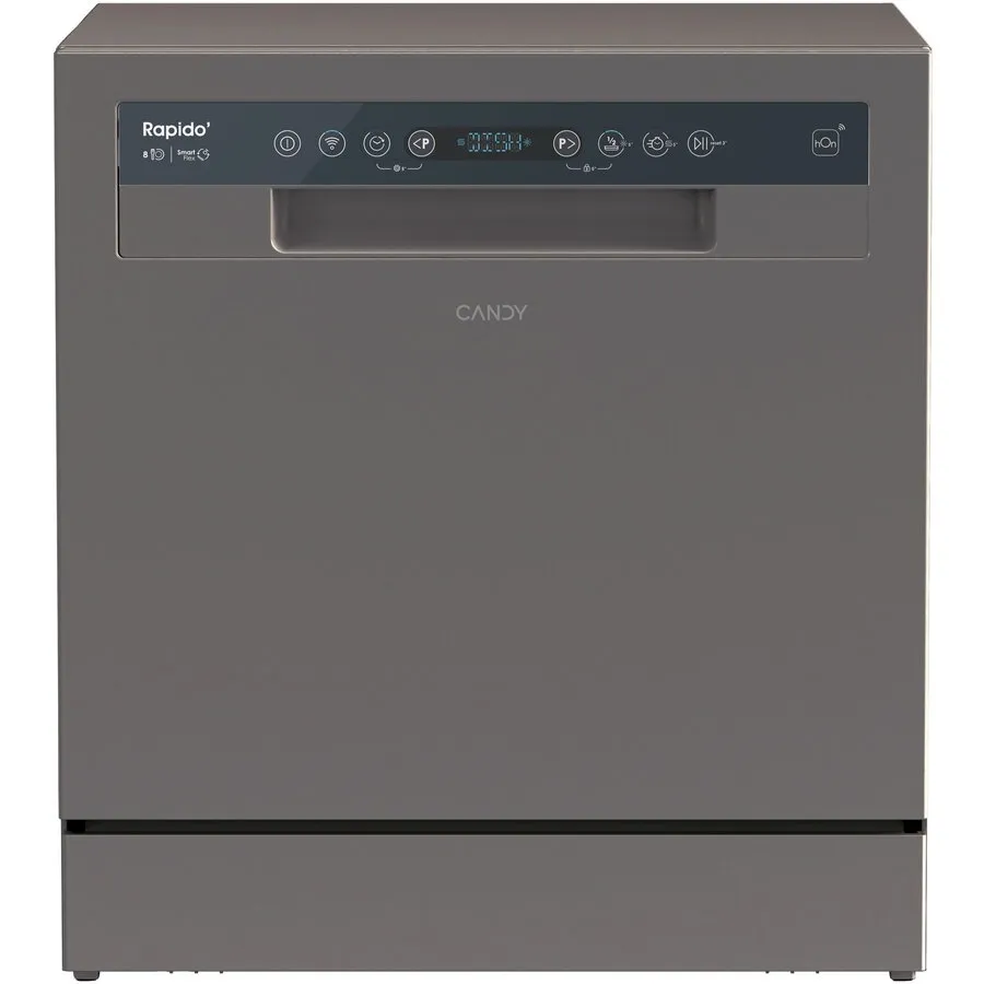 CANDY Masina de spalat vase Candy CP 8F9FFA, Wi-Fi, 8 seturi, 8 programe, Display Digital, Clasa F, Antracit