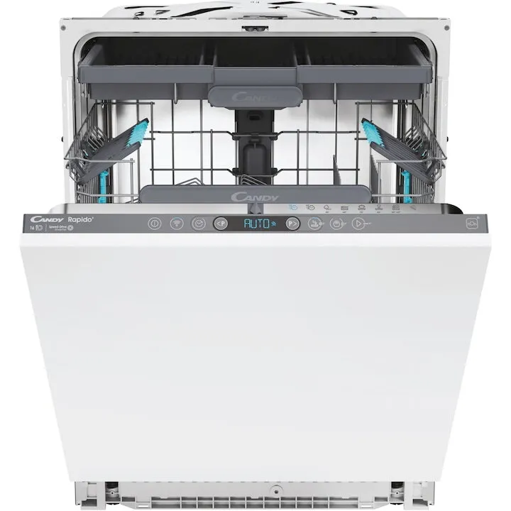 CANDY Masina de spalat vase incorporabila Candy CI 6E7F1A, 16 seturi, 8 programe, Clasa E, Conectivitate WiFi, Touch control, Speed-Drive Inverter Motor, MaxiTUB, Start Delay, 60 cm