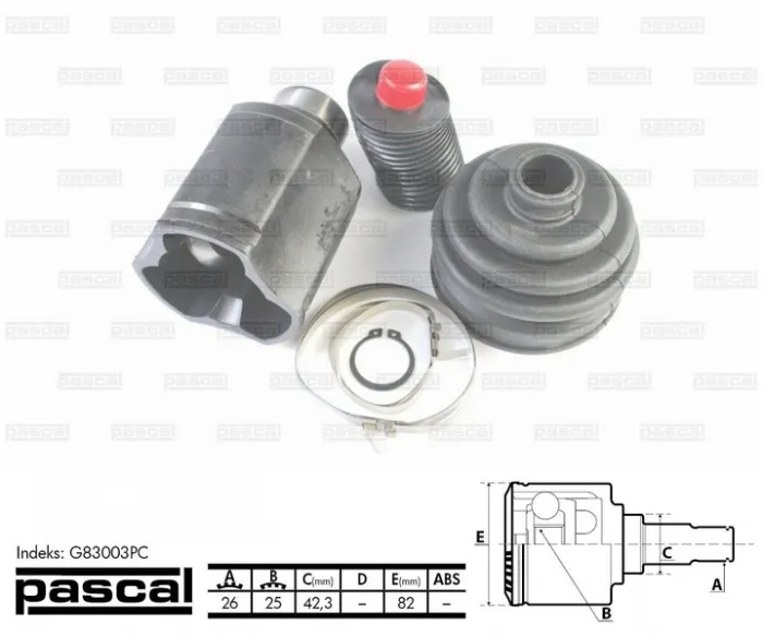 Cap planetara dreapta spre cutia de viteze (26z 25z 42,3mm) MAZDA 626 II, 626 III 2.0 2.0D 2.2 intre 1983-1997