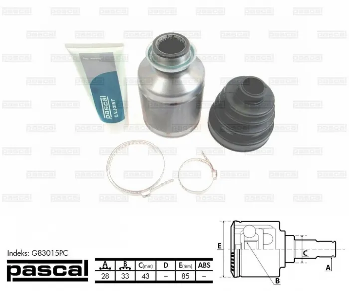 Cap planetara dreapta spre cutia de viteze (28z 33z 43mm) MAZDA 6 2.0D intre 2002-2007