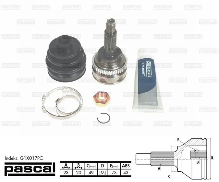 Cap planetara spre roata (23z 20z 49mm; ABS:43) OPEL AGILA 1.0 1.2 intre 2002-2007