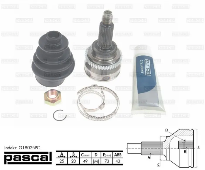 Cap planetara spre roata (25z 20z 49mm; ABS:43) SUZUKI IGNIS I 1.3 intre 2000-2003