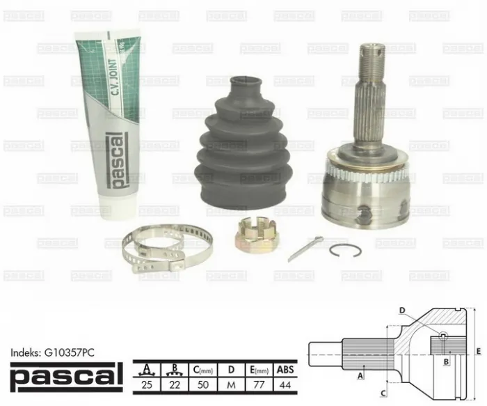 Cap planetara spre roata (25z 22z 50mm; ABS:44) KIA CERATO 1.6 dupa 2004