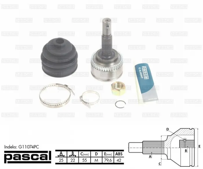 Cap planetara spre roata (25z 22z 55mm; ABS:42) NISSAN ALMERA II 1.5 intre 2000-2006