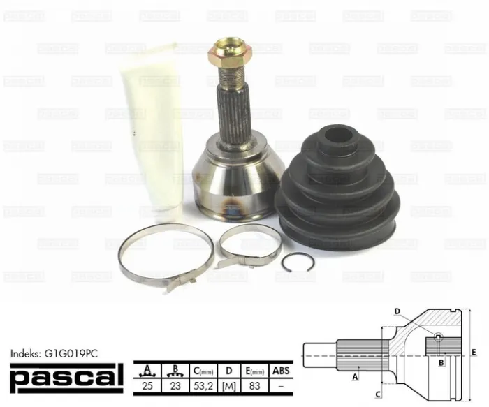 Cap planetara spre roata (25z 23z 53,2mm) FORD FIESTA V, FOCUS, FUSION 1.4-2.0 intre 1998-2012