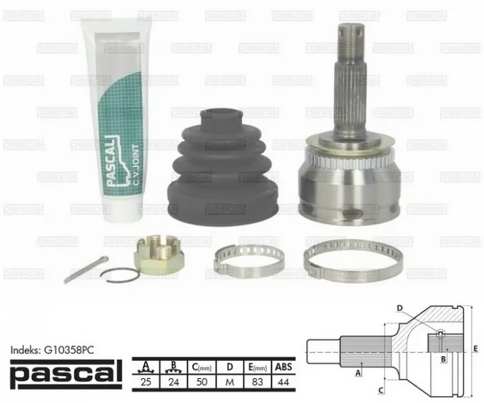 Cap planetara spre roata (25z 24z 50mm; ABS:44) KIA CERATO 2.0 intre 2004-2007