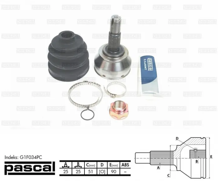 Cap planetara spre roata (25z 25z 51mm) ALFA ROMEO 145, 146, 147, 155, 156, GTV, SPIDER; FIAT BRAVA, BRAVO I, MAREA, PUNTO; LANCIA LYBRA 1.3D-3.0 intre 1994-2012