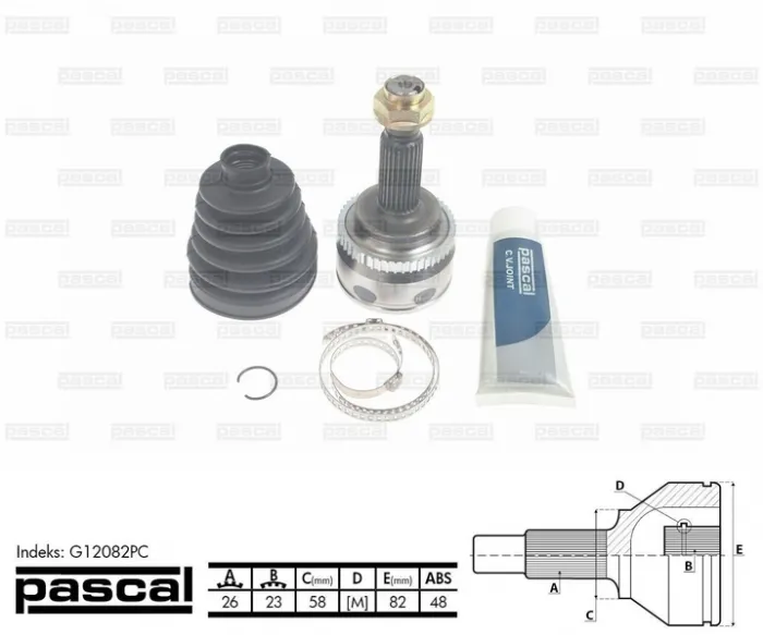 Cap planetara spre roata (26z 23z 58mm; ABS:48) TOYOTA COROLLA 1.4 1.6 intre 2001-2008