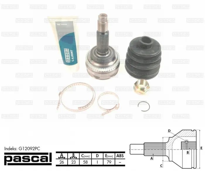 Cap planetara spre roata (26z 23z 58mm; ABS:48) TOYOTA PRIUS 1.5H intre 2003-2009