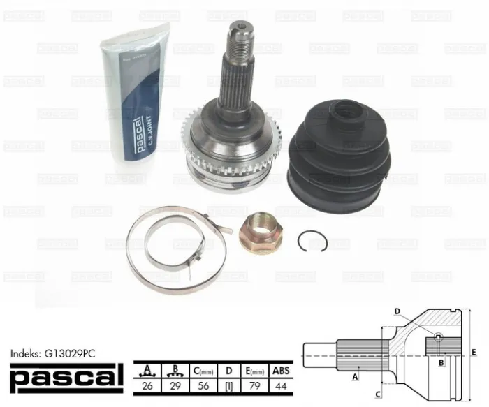 Cap planetara spre roata (26z 29z 56mm; ABS:44) MAZDA 323 F VI, 323 S VI, PREMACY 1.3-2.0D intre 1988-2005