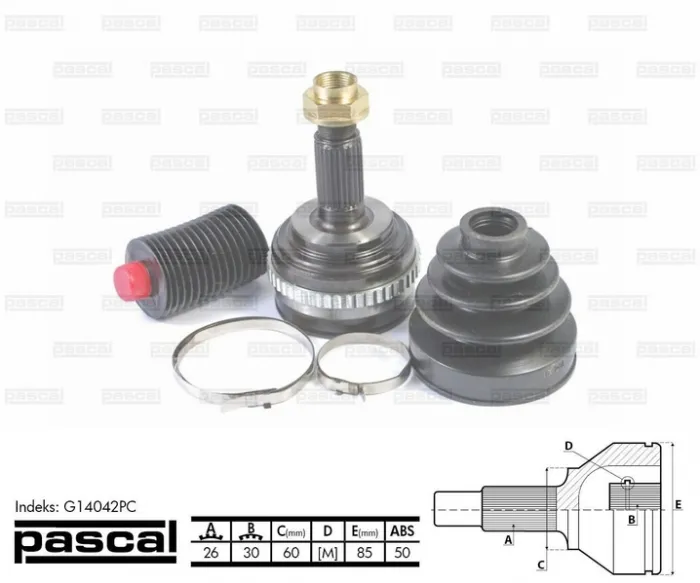 Cap planetara spre roata (26z 30z 60mm; ABS:50) HONDA CIVIC VII, HR-V 1.6 1.7 dupa 1999