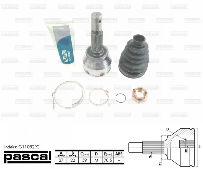 Cap planetara spre roata (27z 22z 59mm) INFINITI FX; NISSAN JUKE, NOTE, TIIDA 1.6-5.0 dupa 2003