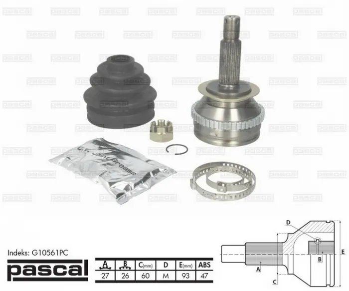 Cap planetara spre roata (27z 26z 60mm; ABS:47) HYUNDAI SANTA FE I, SONATA IV 2.0-2.7 intre 1998-2006