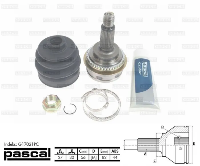 Cap planetara spre roata (27z 30z 56mm; ABS:44) SUBARU FORESTER, IMPREZA 1.6 1.8 2.0 intre 1992-2005