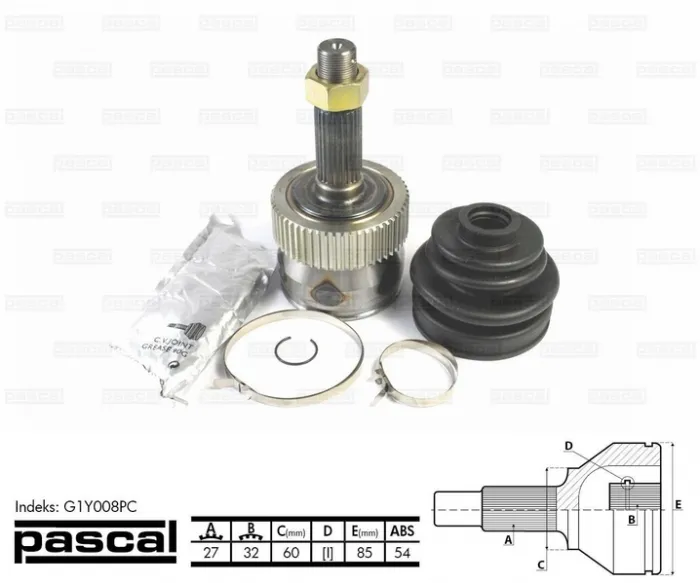 Cap planetara spre roata (27z 32z 60mm; ABS:54) JEEP CHEROKEE, GRAND CHEROKEE I 2.5D-5.9 intre 1986-1999