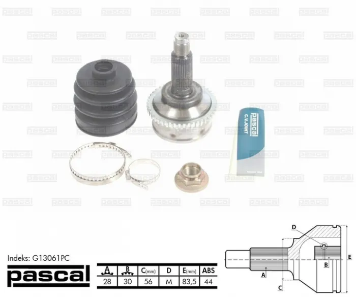 Cap planetara spre roata (28z 30z 56mm; ABS:44) MAZDA 626 V 1.8 2.0 intre 1997-2002