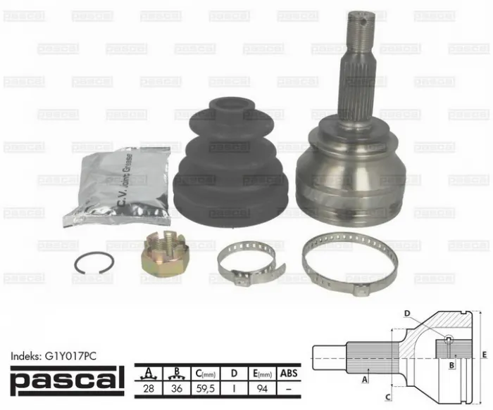 Cap planetara spre roata (28z 36z 59,5mm) DODGE CALIBER 2.0D 2.2D dupa 2006