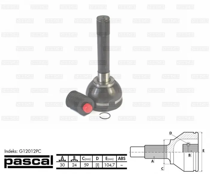 Cap planetara spre roata (30z 24z 59mm) TOYOTA LAND CRUISER 80 4.0 4.2D 4.5 intre 1990-1997