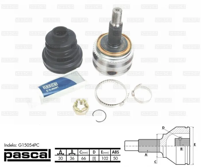 Cap planetara spre roata (30z 36z 66mm; ABS:50) MITSUBISHI PAJERO III 3.2D intre 2000-2006