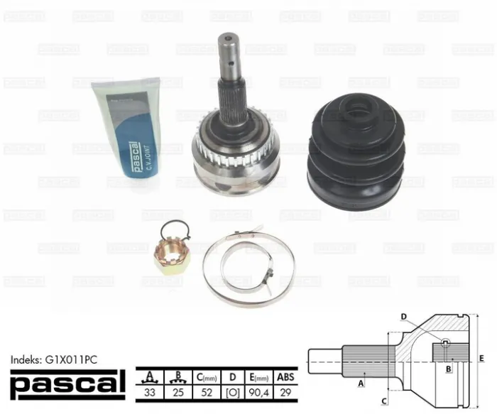 Cap planetara spre roata (33z 25z 52mm; ABS:29) OPEL ASTRA F, ASTRA G, VECTRA B, ZAFIRA A 1.4-2.5 intre 1991-2005