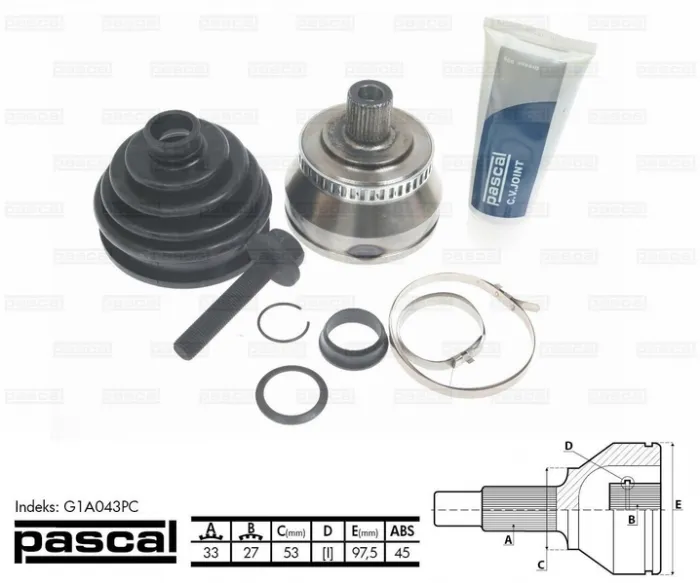 Cap planetara spre roata (33z 27z 53mm; ABS:45) AUDI A4, A6; SKODA SUPERB I; VW BORA, GOLF IV, PASSAT 1.9D intre 1997-2008