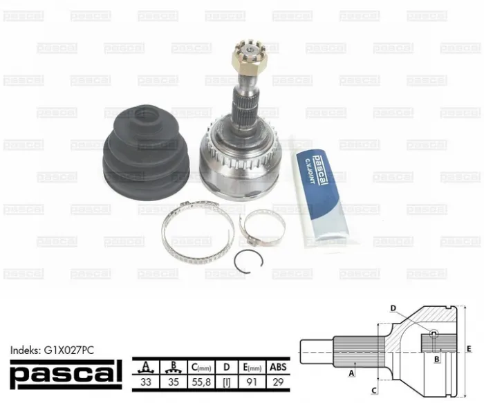 Cap planetara spre roata (33z 35z 55,8mm; ABS:29) OPEL VECTRA B 1.8 2.2D intre 2000-2003