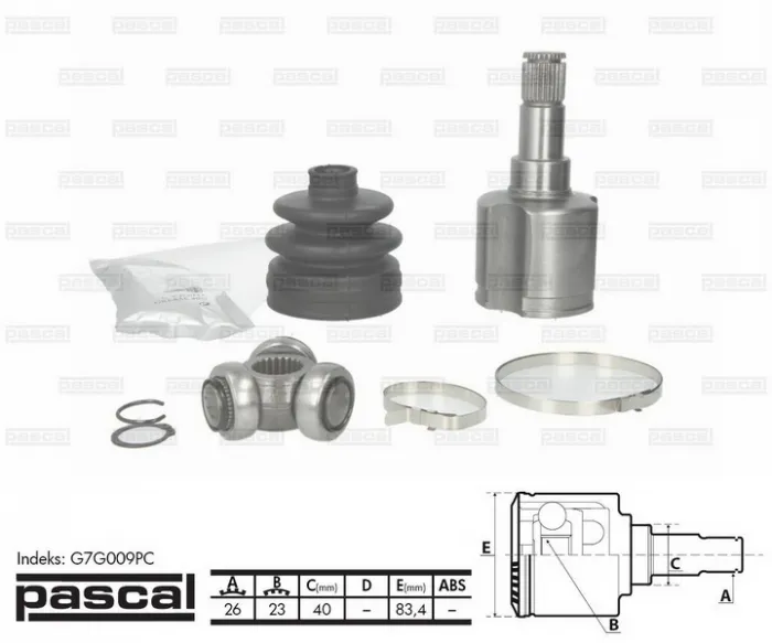 Cap planetara stanga spre cutia de viteze (26z 23z 40mm) FORD FOCUS C-MAX, FOCUS II 1.6D 1.8D intre 2003-2013