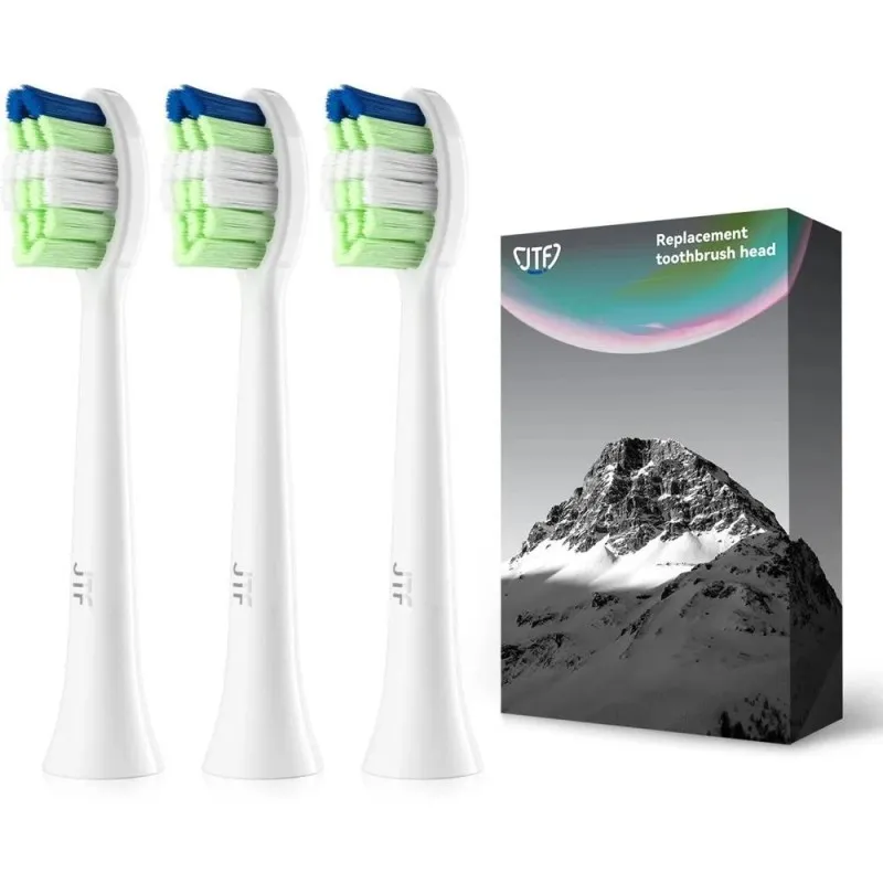 Capete Periuta Dinti Electrica, JTF Sonic, Albe, P200, 3 Bucati/Cutie