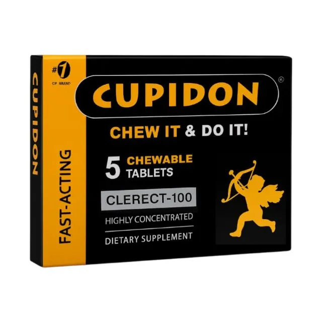 Capsule masticabile CUPIDON Chew it & Do it!, susțin erecțiile ferme și de durată, cu formulă inovatoare CLERECT-100, 5 buc