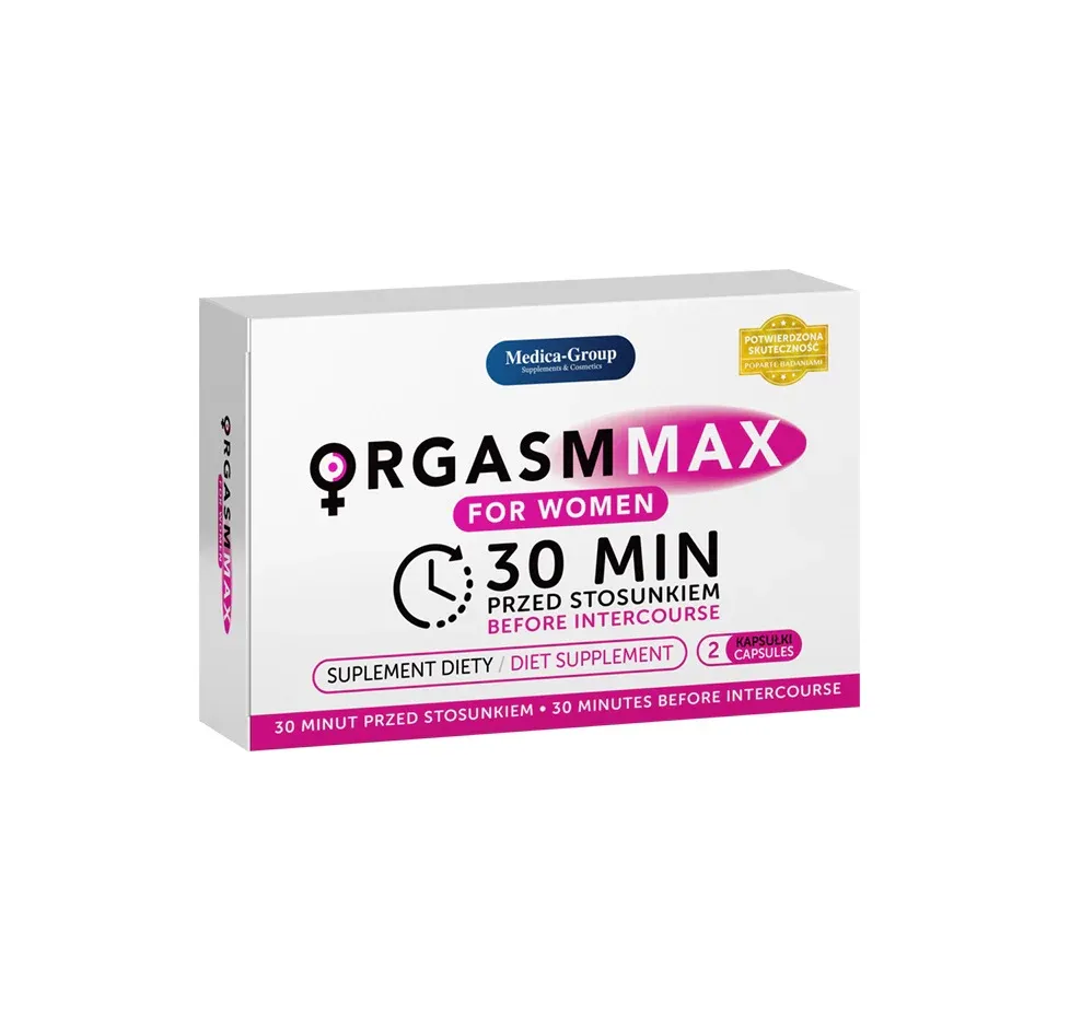 Capsule MEDICA-GROUP OrgasmMax Women, pentru orgasm intens și creșterea libidoului feminin, cu ginseng, 2 buc