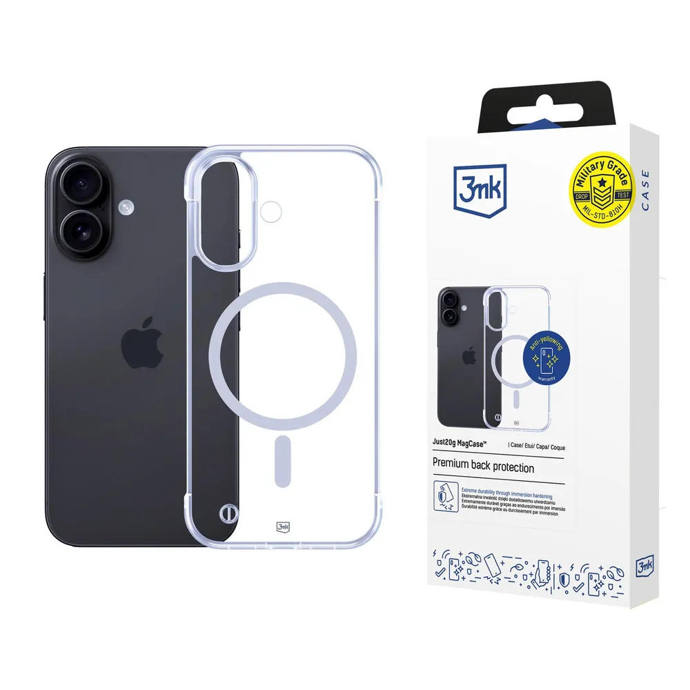 Carcasa 3mk Just20g compatibila cu iPhone 17, Clear