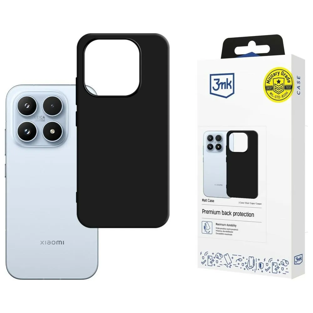 Carcasa 3mk Matt Case compatibila cu Xiaomi 17, Negru