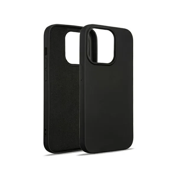 Carcasa Beline Silicone Case compatibila cu iPhone 15 Pro, Negru