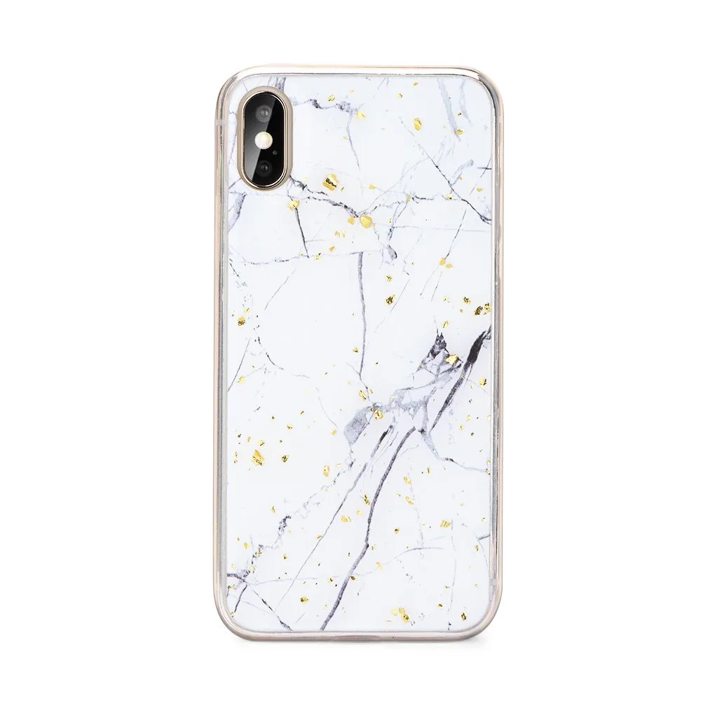 Carcasa Forcell Marble compatibila cu Samsung Galaxy A30 (2019) White