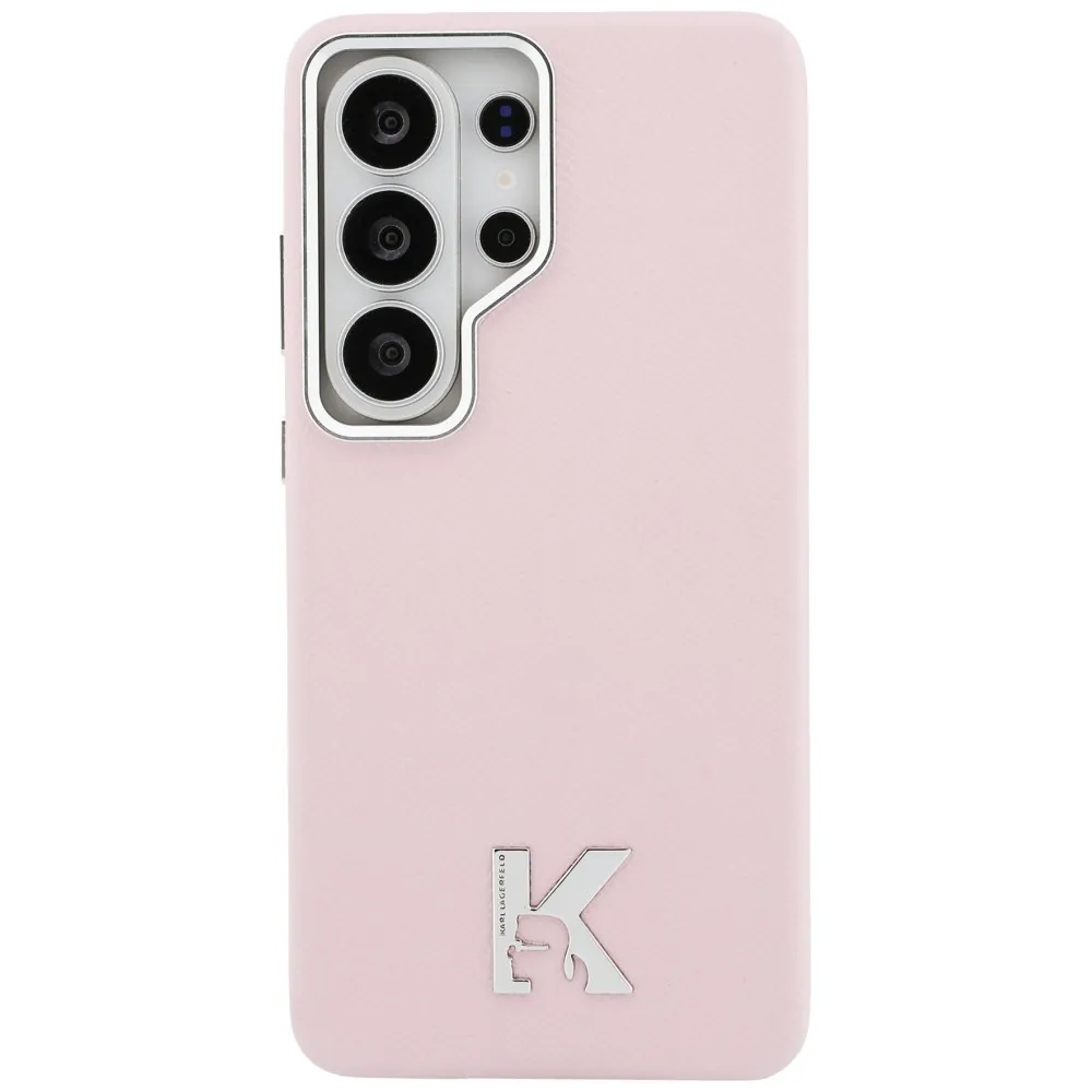 Carcasa Karl Lagerfeld K Metal Logo cu MagSafe compatibila cu Samsung Galaxy S26 Ultra, Roz